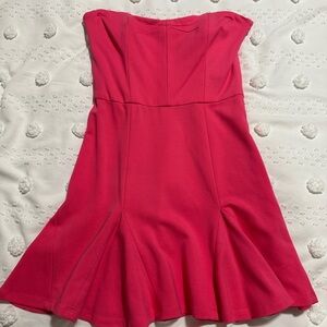 Chic Strapless Pink Dress